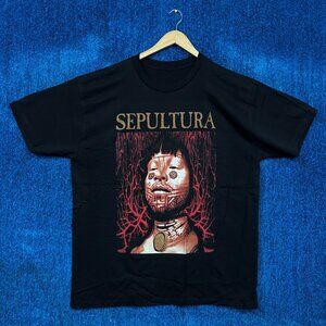 Sepultura Roots Album Cover Poster Groove Metal Band Tee XL